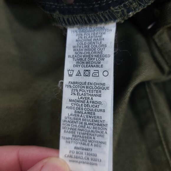 Prana Jeans Women Size 6 Kara Green Skinny Low Rise Stretch - Picture 8 of 9